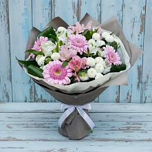 Букет цветов из:  Герберы, Альстромерии и Хризантемы #REPLACE_PRED# Воркуте