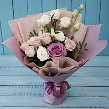 Букет цветов из:  Розы и Лизиантусы в Воркуте