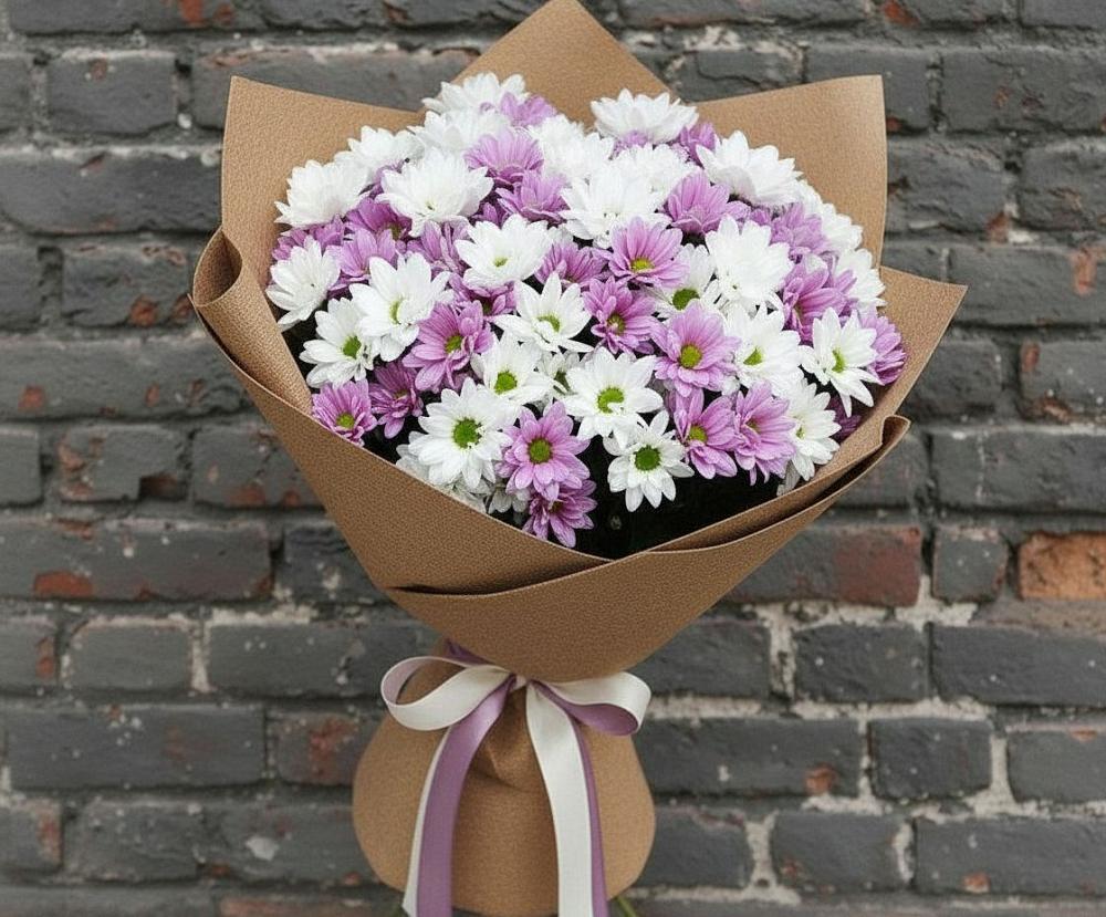 Букет цветов из: Хризантемы в Воркуте