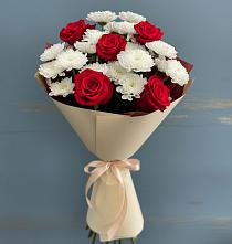 Букет цветов из:  Розы и Хризантемы в Воркуте