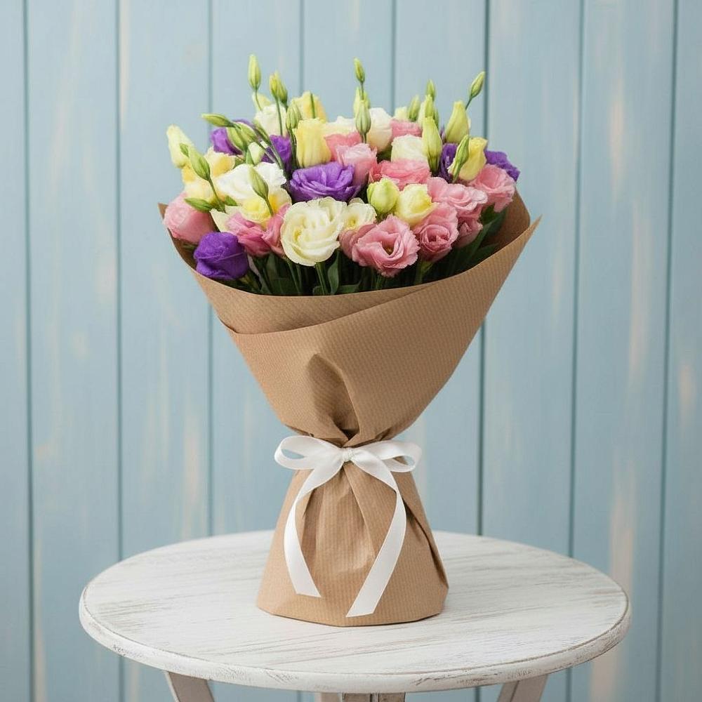 Букет цветов из: Лизиантусы в Воркуте