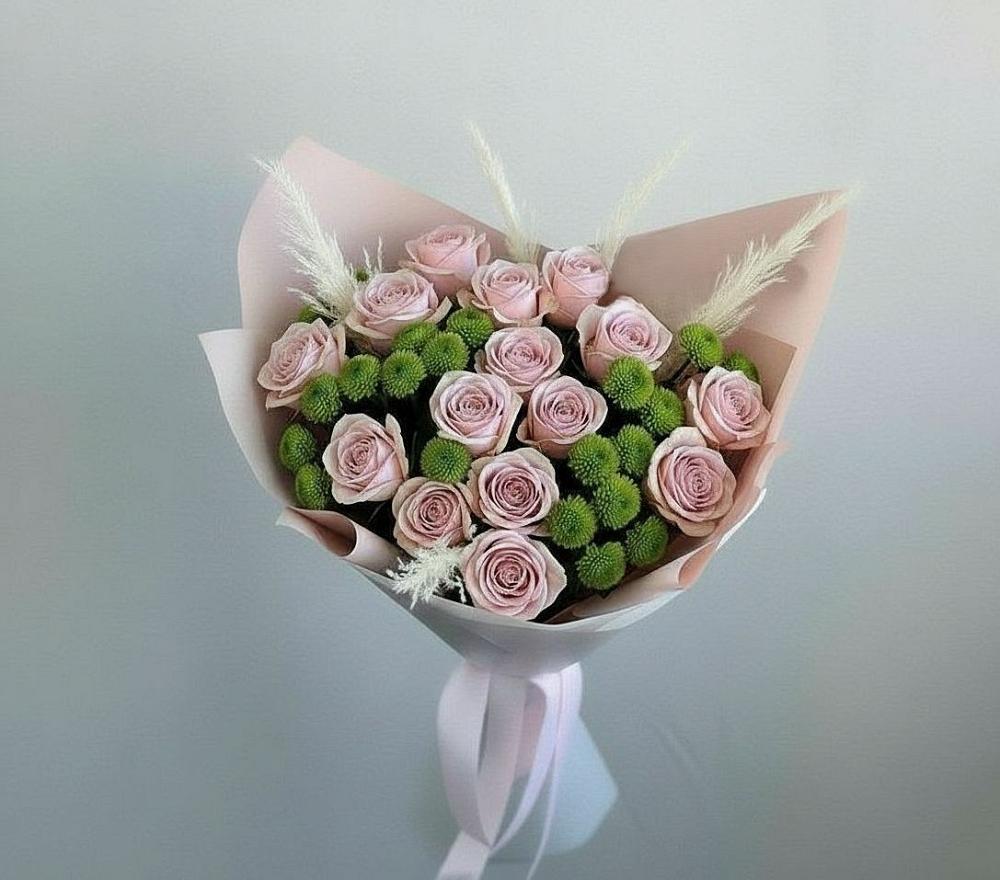 Букет цветов из: Розы и Хризантемы в Воркуте