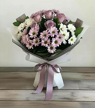 Букет цветов из:  Хризантемы и Розы в Воркуте