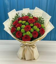 Букет цветов из:  Розы и Хризантемы в Воркуте