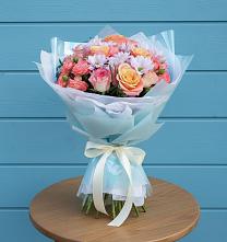 Букет цветов из:  Хризантемы и Розы #REPLACE_PRED# Воркуте