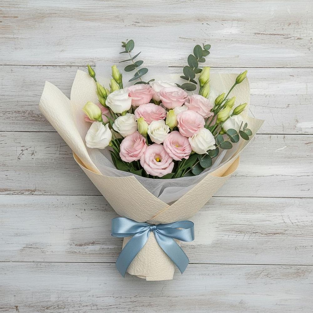 Букет цветов из: Лизиантусы в Воркуте